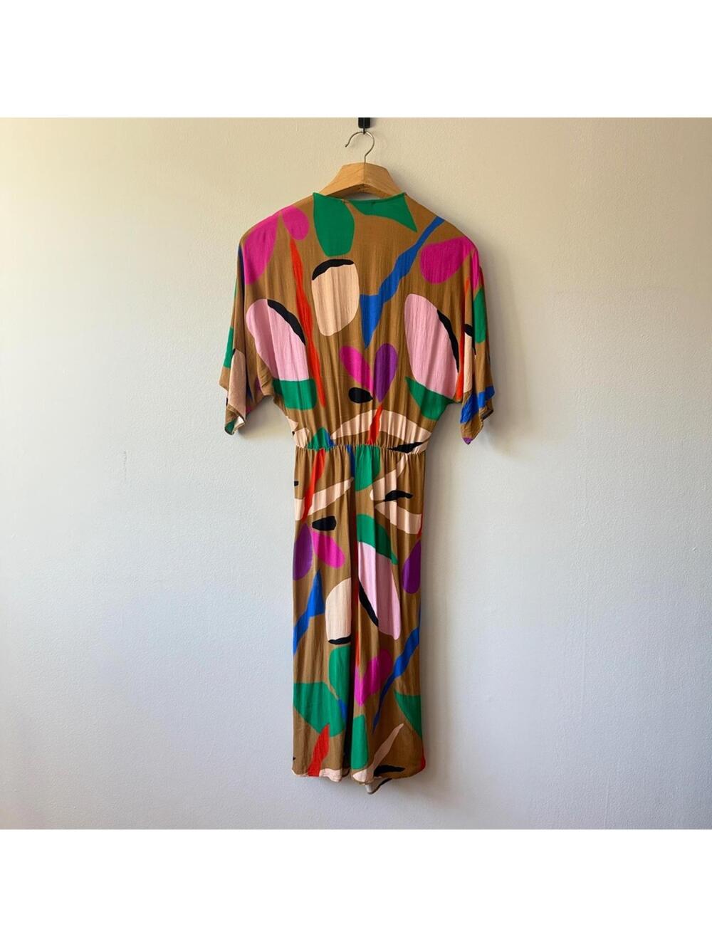 Essentiel Antwerp Floral Kimono Wrap Maxi Dress Size 6 Boho - Picture 4 of 9